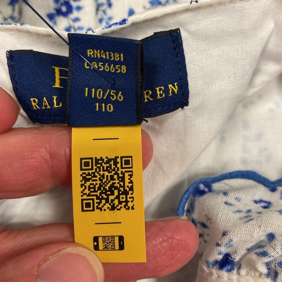 NWT polo Ralph Lauren floral linen cotton wide leg sleeveless jumpsuit 4/4t - Picture 8 of 9